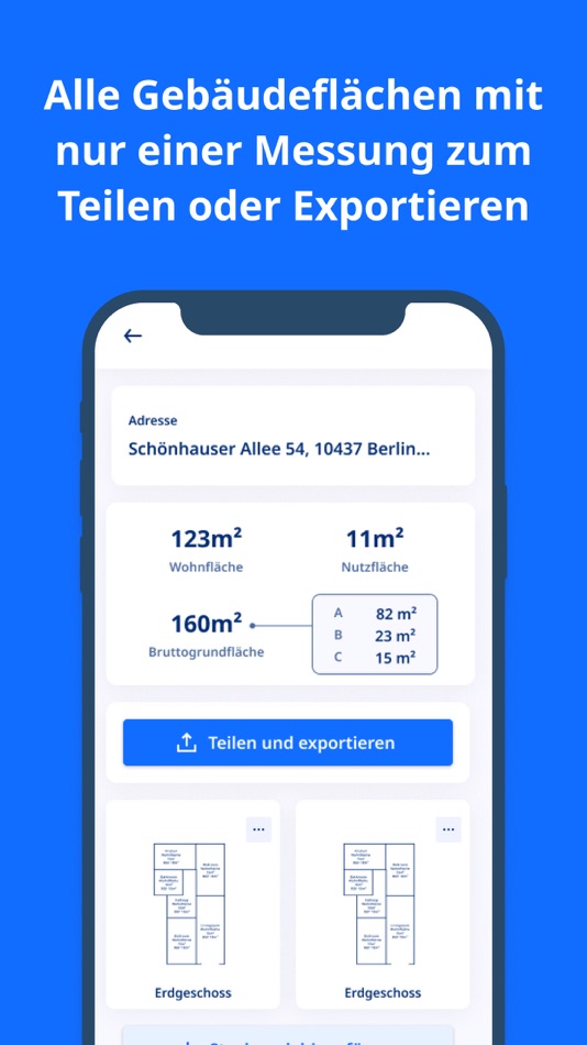 #3. Gebäudeflächen (iOS) Podle: roometric GmbH