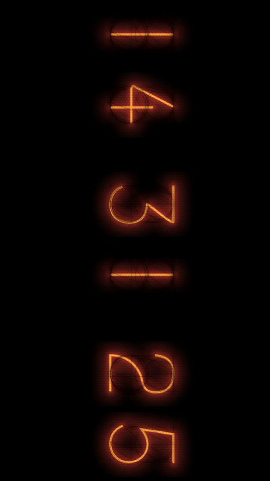 #4. Nixie Clock Widget (iOS) 来自: 杨 陈