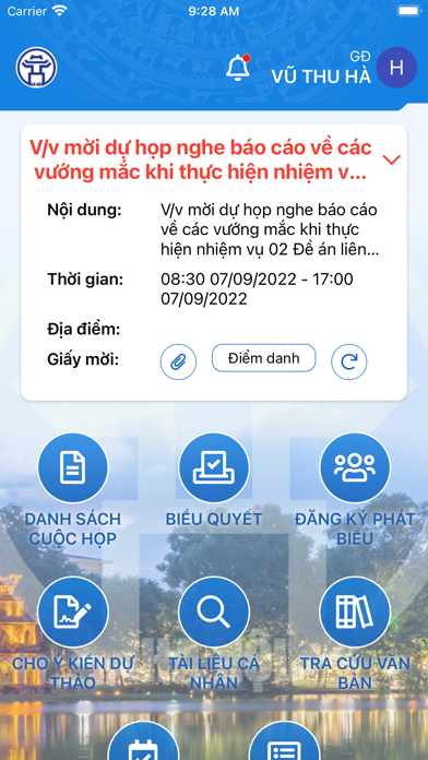 Quản lý cuộc họp Hà Nội Screenshot