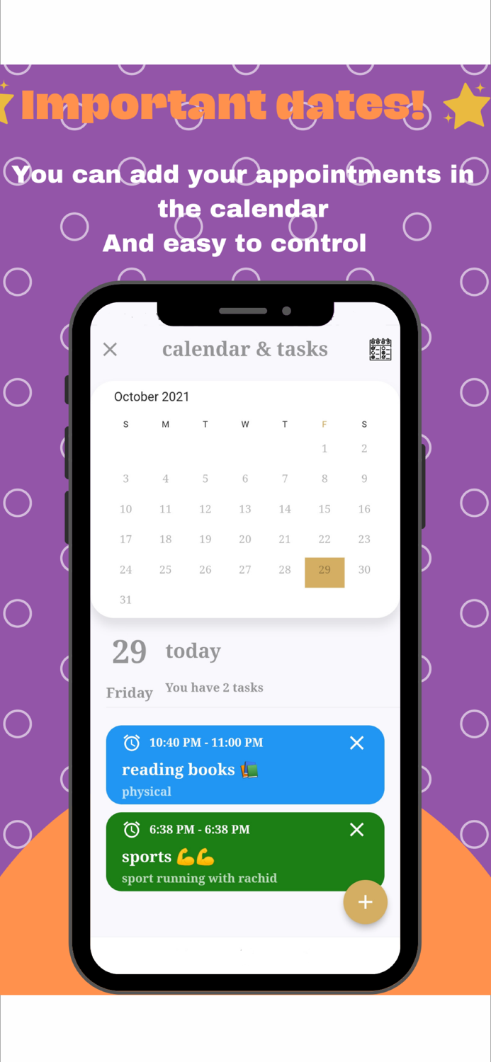schedules and daily tasks
