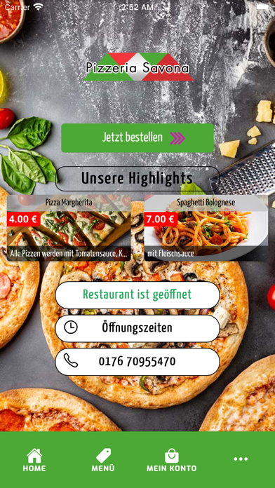 Pizzeria Savona Screenshot 1 - AppWisp.com Pizzeria Savona Screenshot 1 - AppWisp.com