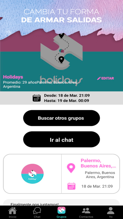 Holidays App Screenshot
