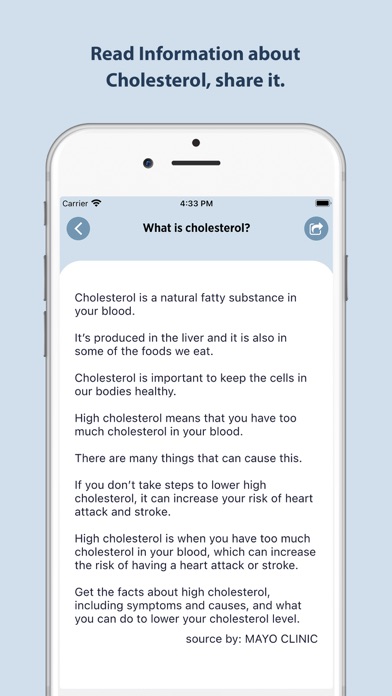 LDL: Cholesterol Tracker Screenshot