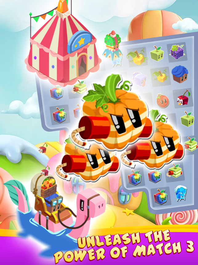 ‎Juice Cubes match 3 game Screenshot