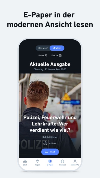 PAZ - Nachrichten und Podcast Screenshot