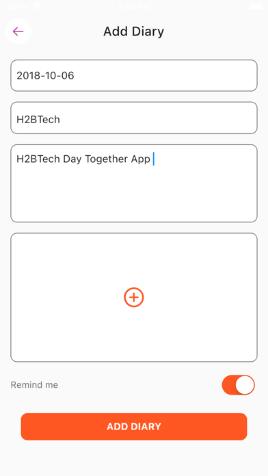 Day Together App - Time Line Screenshot