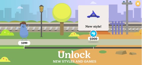 Dumb Ways to Die - Users can enhance their gameplay experience by unlocking new character styles, with progress clearly indicated by the accumulating point counter and exciting unlock notifications.