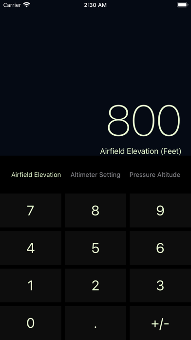 Pressure Altitude Screenshot
