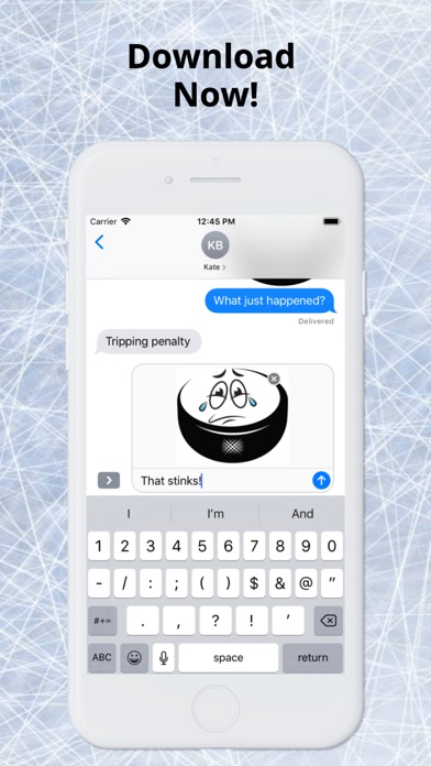 Ice Hockey Puck Emojis Screenshot
