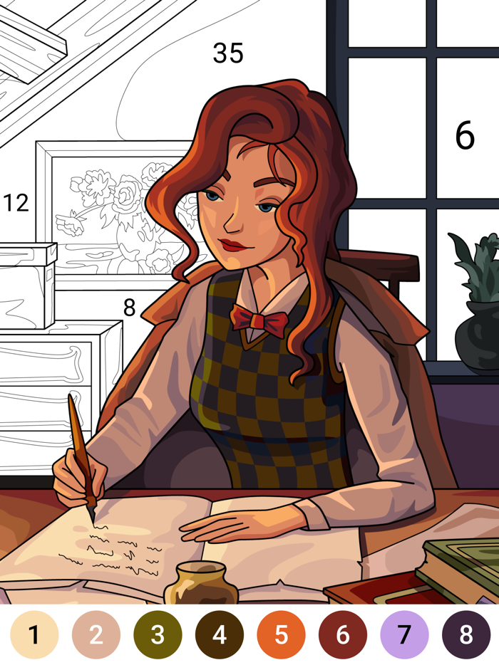 Happy Canvas Color by Number