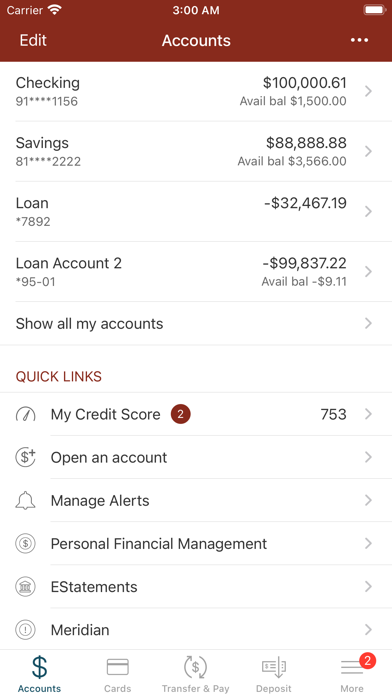 Millyard Bank Mobile Banking Screenshot