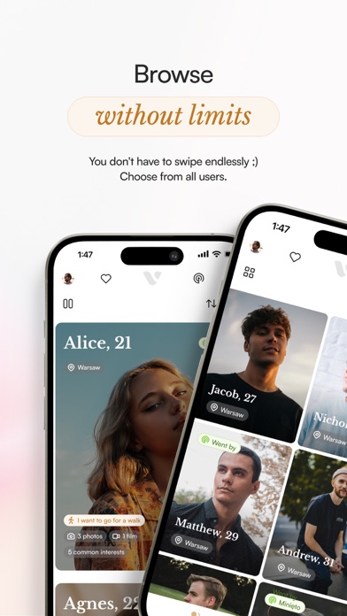 Vinply: sieć społecznościowa Screenshot