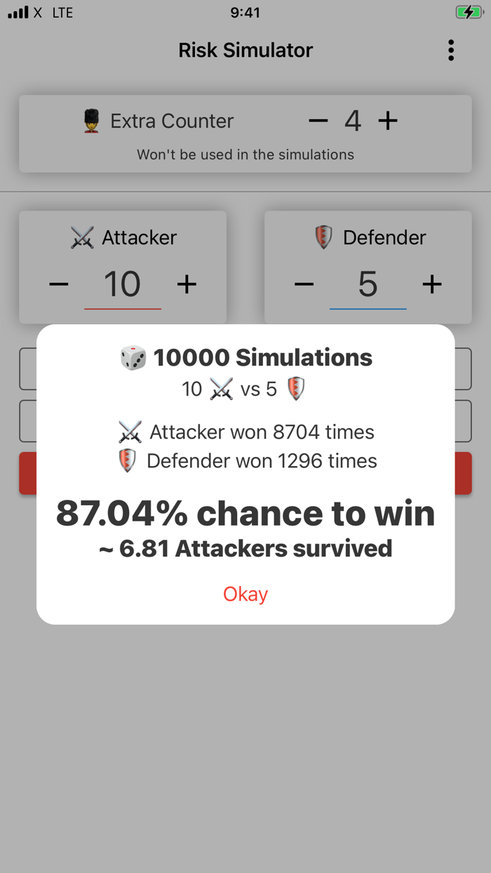 Risk Battle Simulator