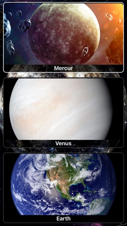 Space & planet Mercur and Mars