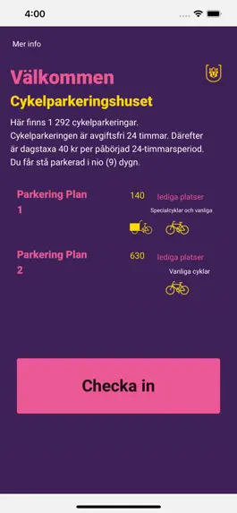 Game screenshot Uppsala cykelparkeringshus apk