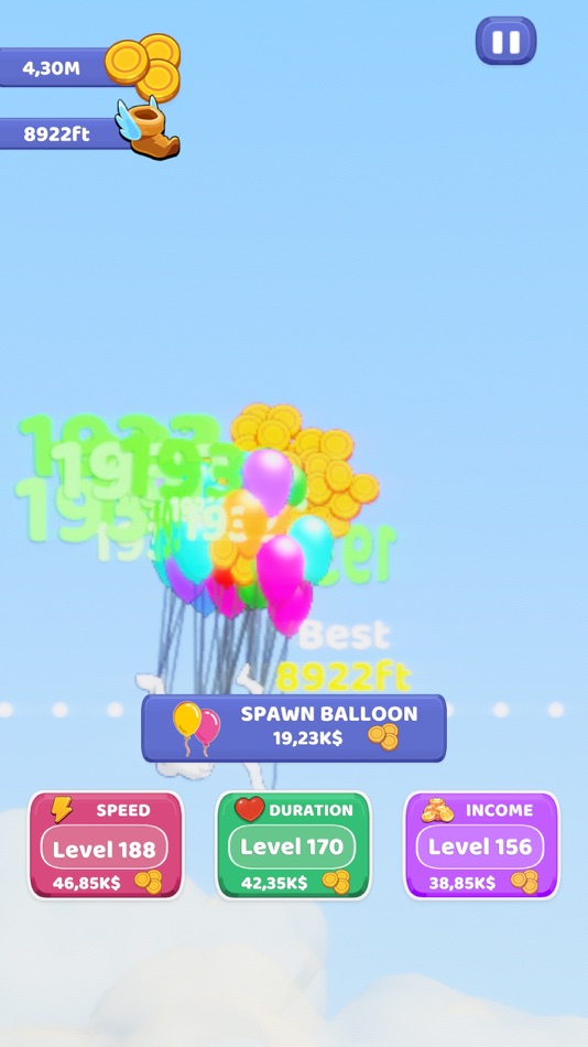 #5. Balloon Clicker (iOS) Podle: Dumbbell Games Yazilim Anonim Sirketi
