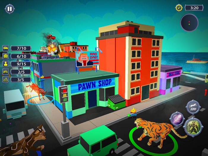 Tiger Rampage-Giant 3D Monster