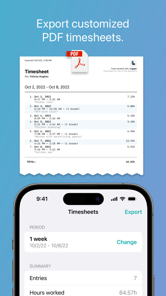 #3. Logger - Time Clock Hours Log (iOS) 게시자: Trent Morris