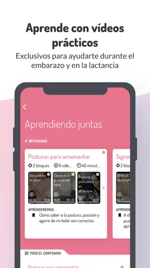 Captura de pantalla de LactApp en iPhone 6