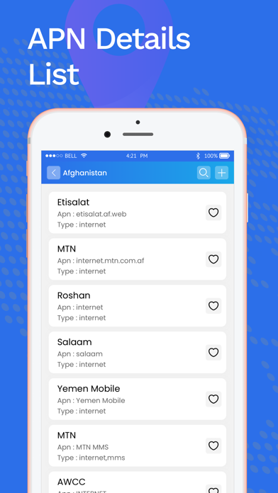 APN Settings - Global Screenshot