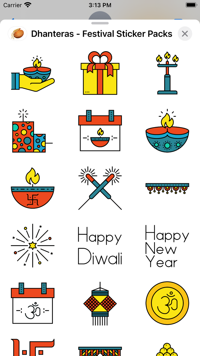 Dhanteras - Festival Stickers
