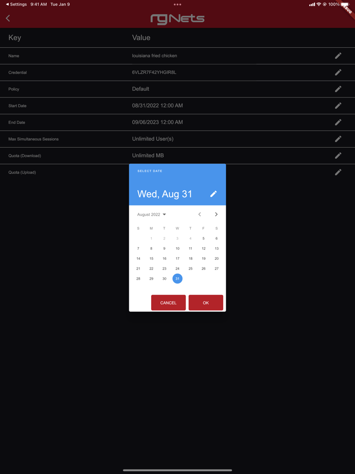 rXg Shared Credentials Manager
