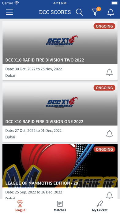 DCC SCORES Screenshot