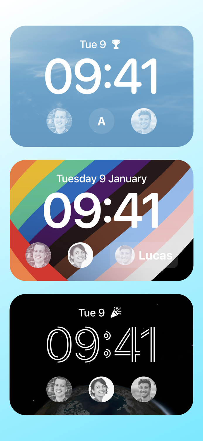 Lock Screen Contact Widgets