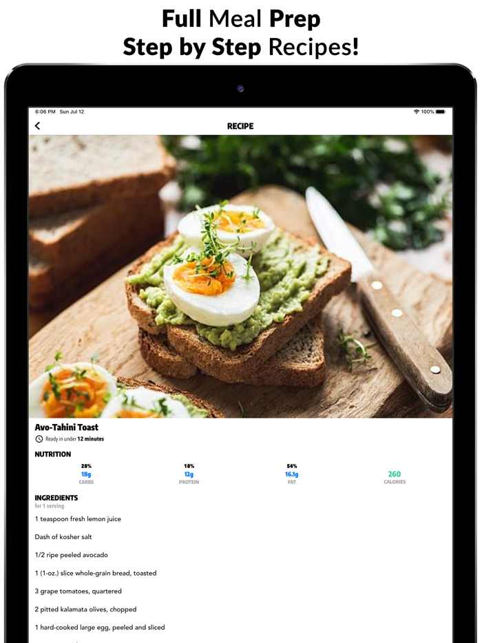 Exerprise Workout Meal Planner