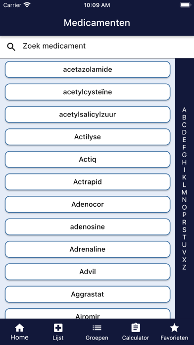 Anesthesiologie medicatie Screenshot