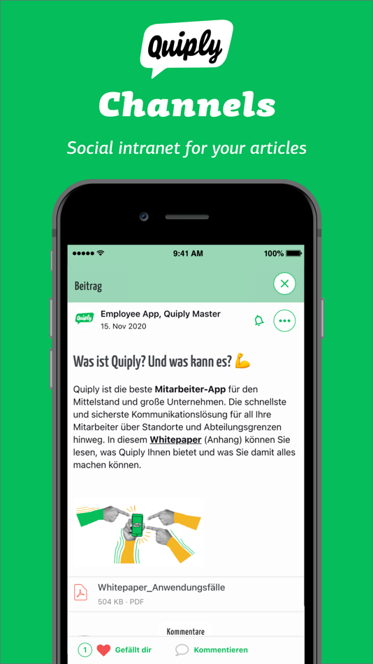 #4. Quiply - The Employee App (iOS) 由: Quiply Technologies GmbH