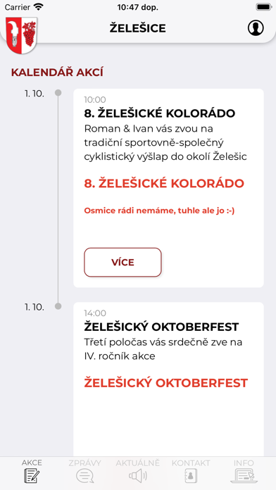 Obec Želešice Screenshot