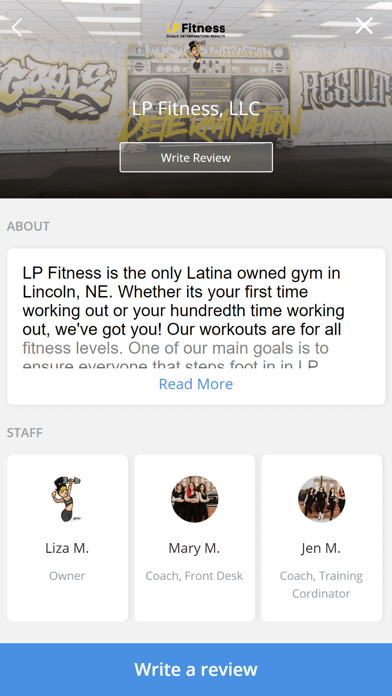 LP Fitness Screenshot