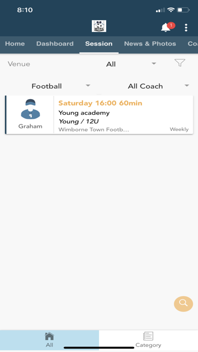 Wimborne Town Football Club Screenshot