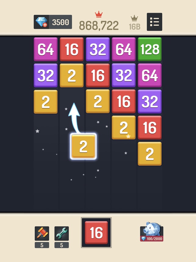 2048 X2 Merge Blocks - Puzzle Games 