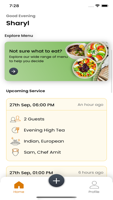 Bookmychef online Screenshot