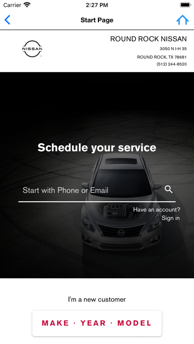 Round Rock Nissan Dealer App Screenshot