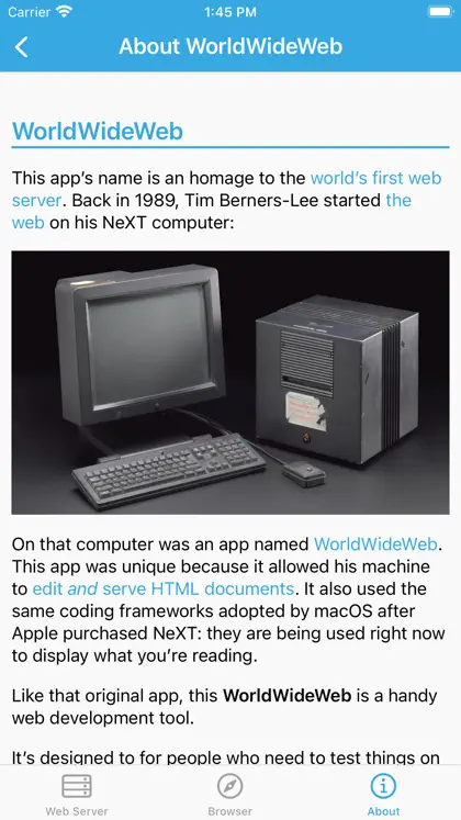 Screenshot 4 von 6 zu WorldWideWeb – Mobile