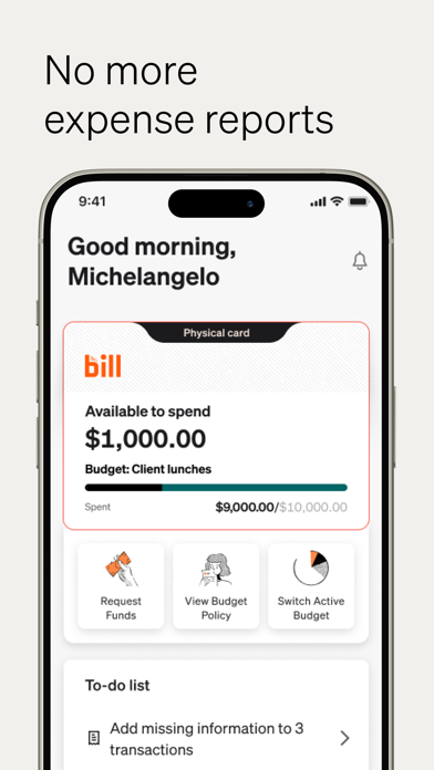 BILL Spend & Expense (Divvy) Screenshot