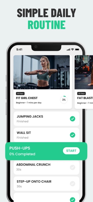 7 Minute Workout Exercises On The App