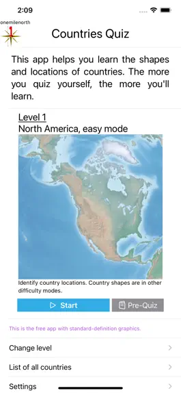 Game screenshot OneMileNorth Countries Quiz mod apk