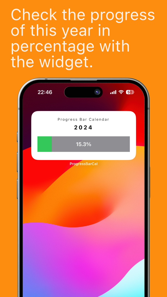 #1. Progress Bar Calendar (iOS) 由: Takeshi Kayahashi