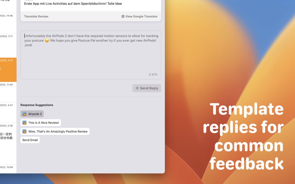 #4. Superstar - Respond to Reviews (macOS) 来自: Good Snooze