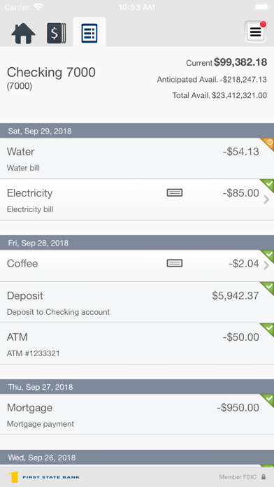 First State Bank Mobile Biz Screenshot