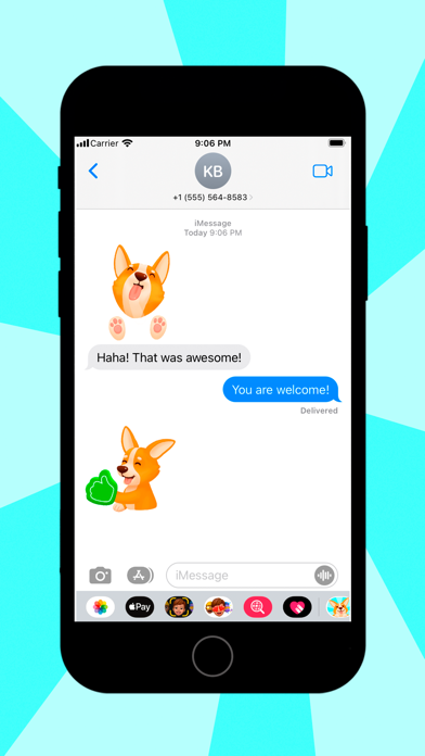 Happy Corgi Animated Stickers Screenshot