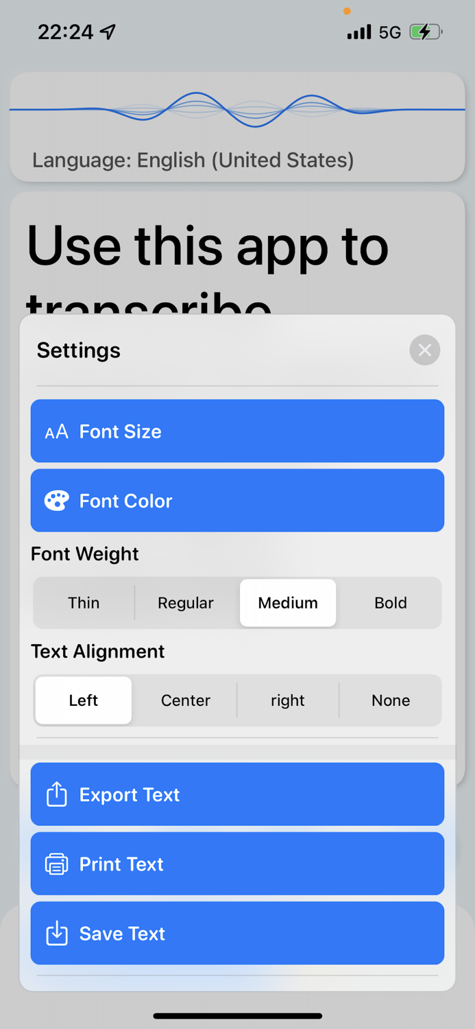 Dictation to text - transcribe