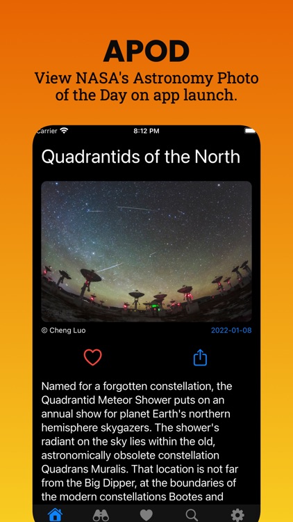 APOD: Astronomy Picture Widget