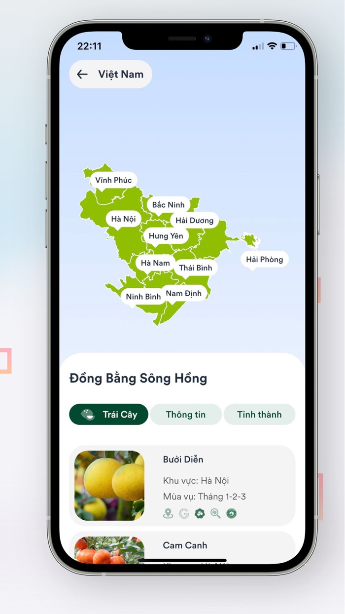Bản Đồ Trái Cây Việt Nam
