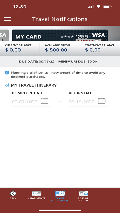Tappan CU Cards Screenshot