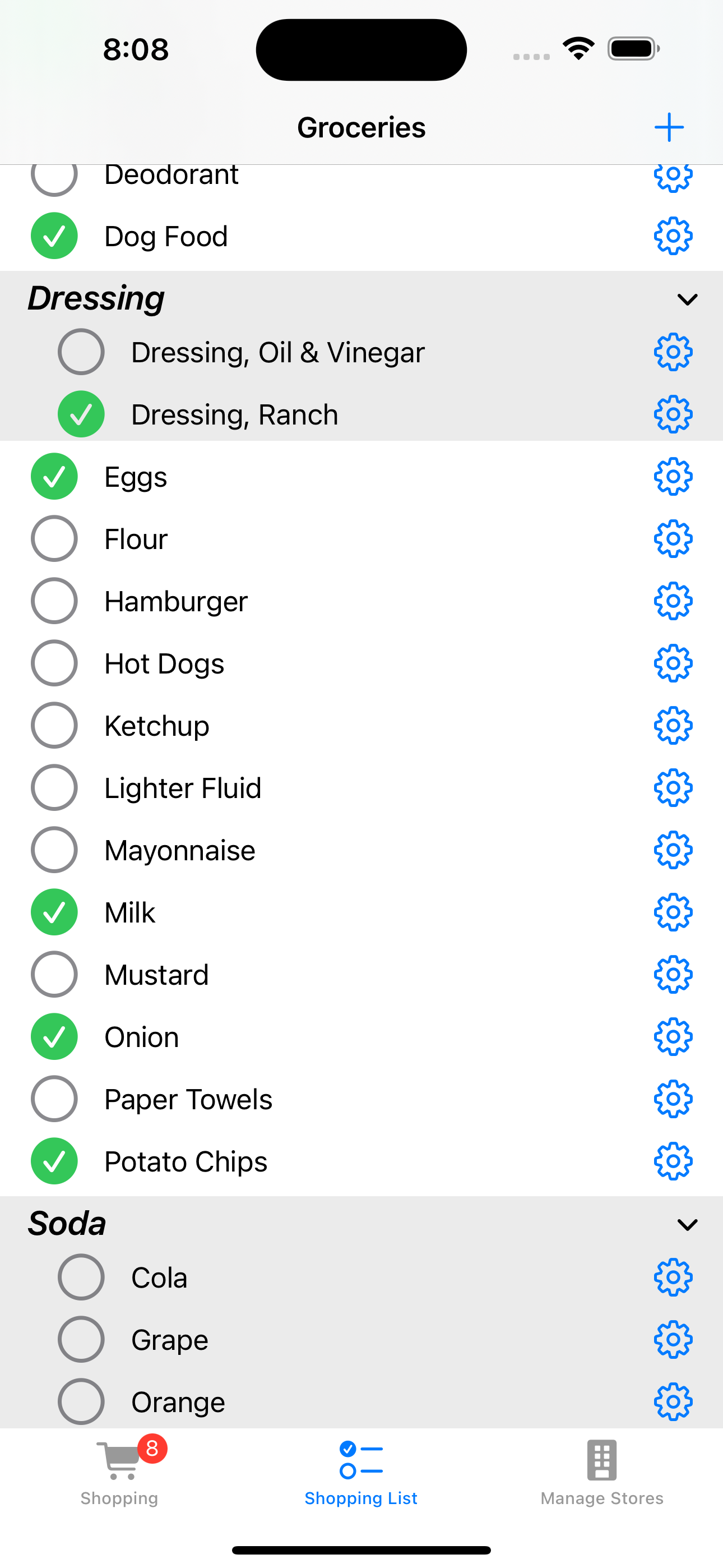 QuickShop: Shopping List